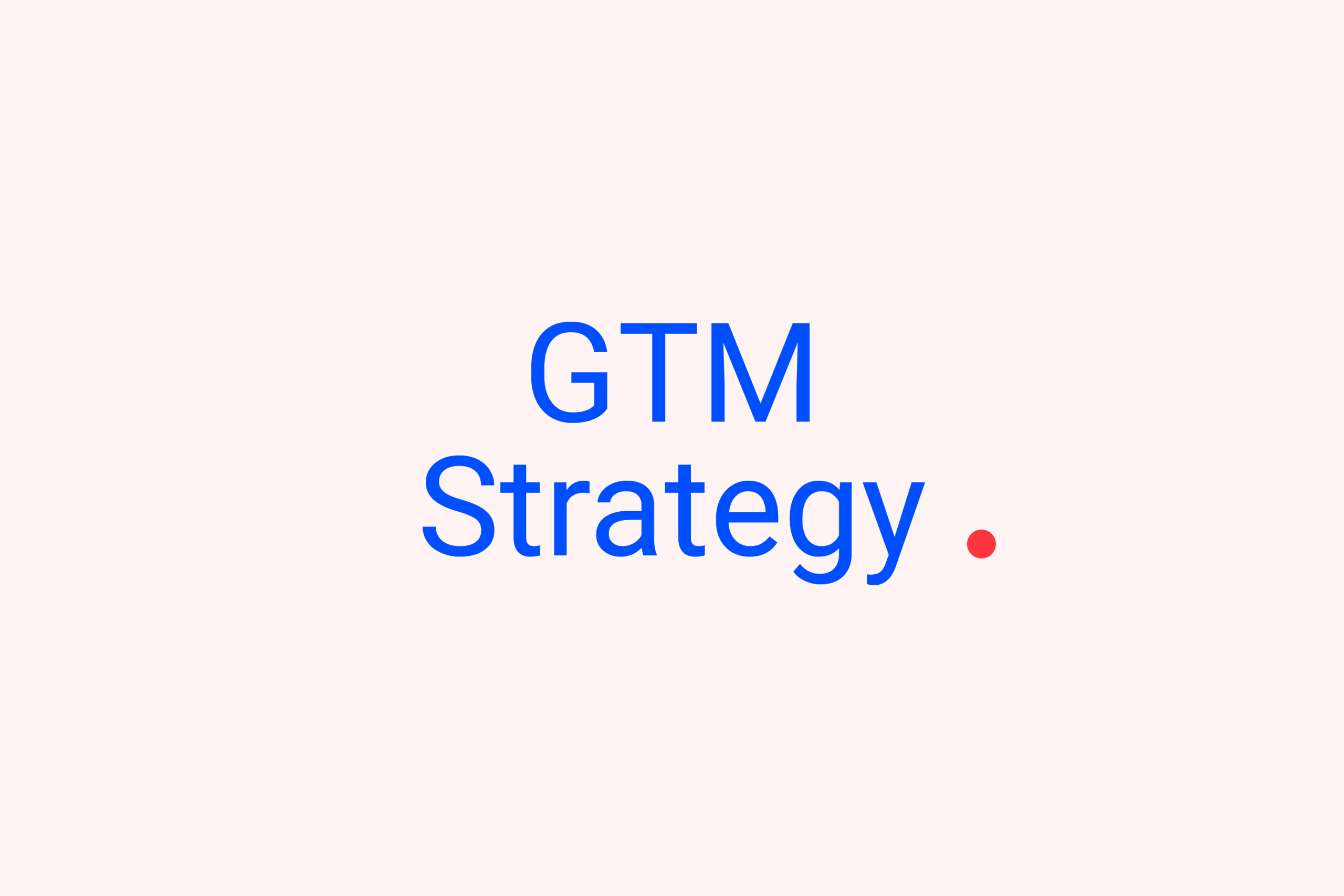 Go-to-Market Strategy (GTM)
