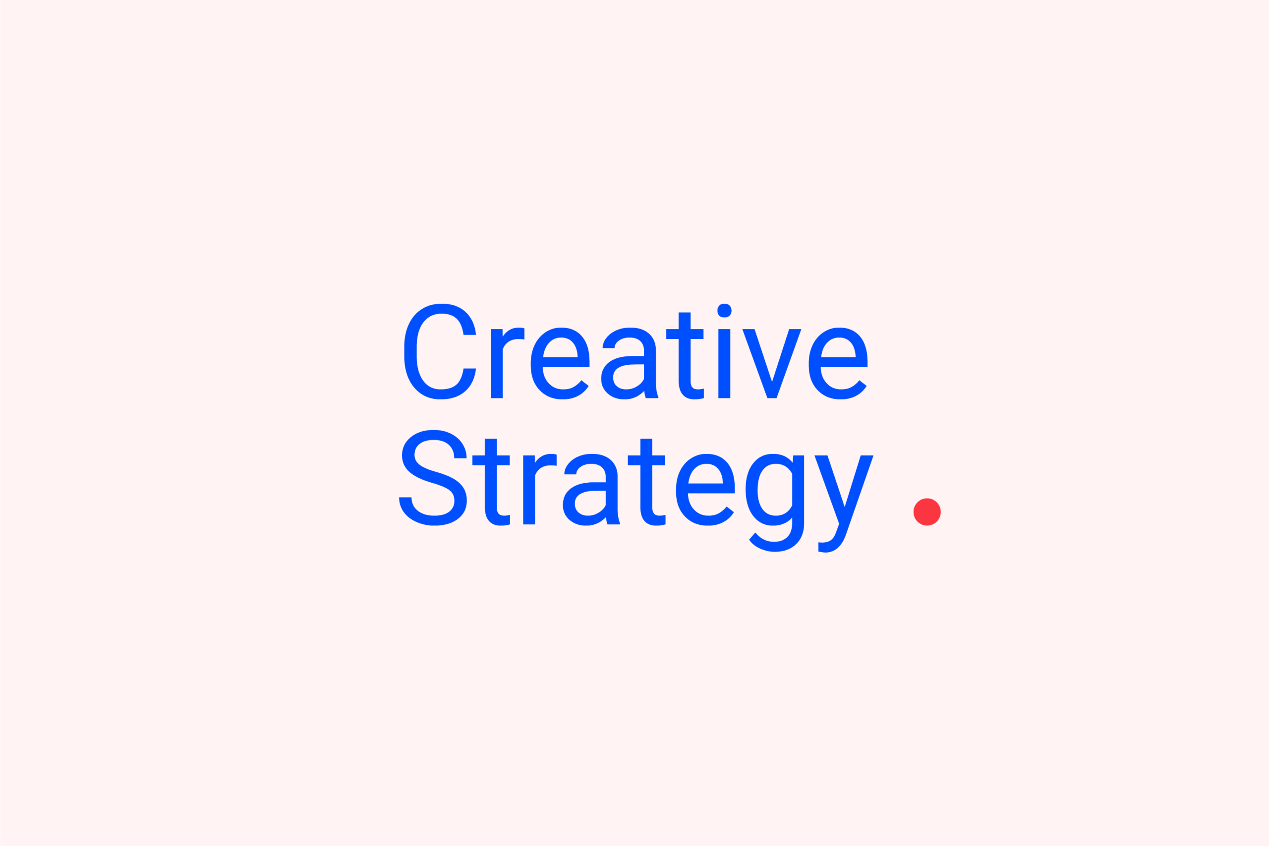 Creative & Digital Project Strategy